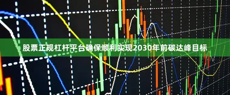 股票正规杠杆平台确保顺利实现2030年前碳达峰目标